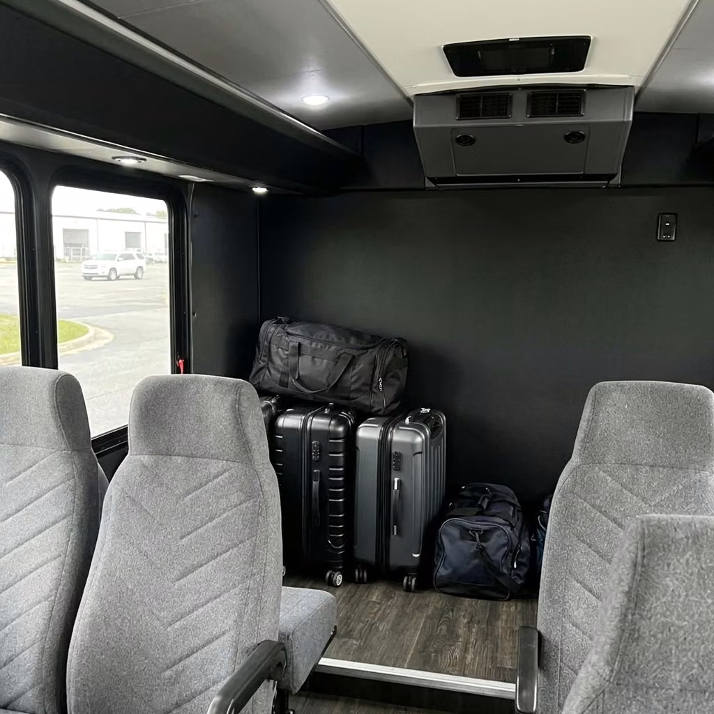 jefferson city 15 passenger minibus luggage area