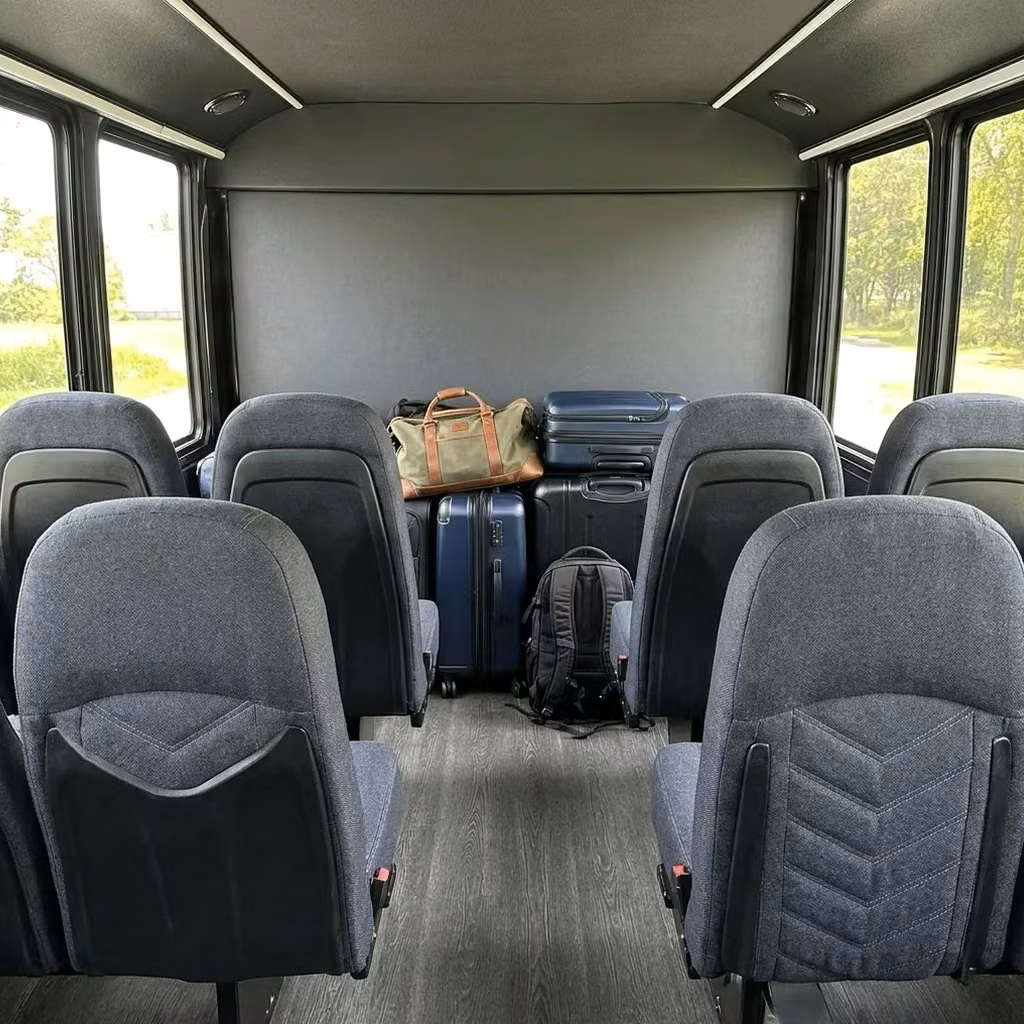 jefferson city 25 passenger minibus luggage area