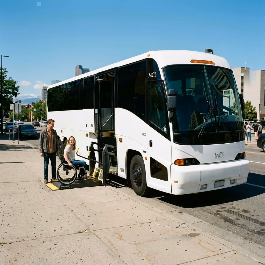 jefferson city 56 passenger charter bus wheelchair lift
