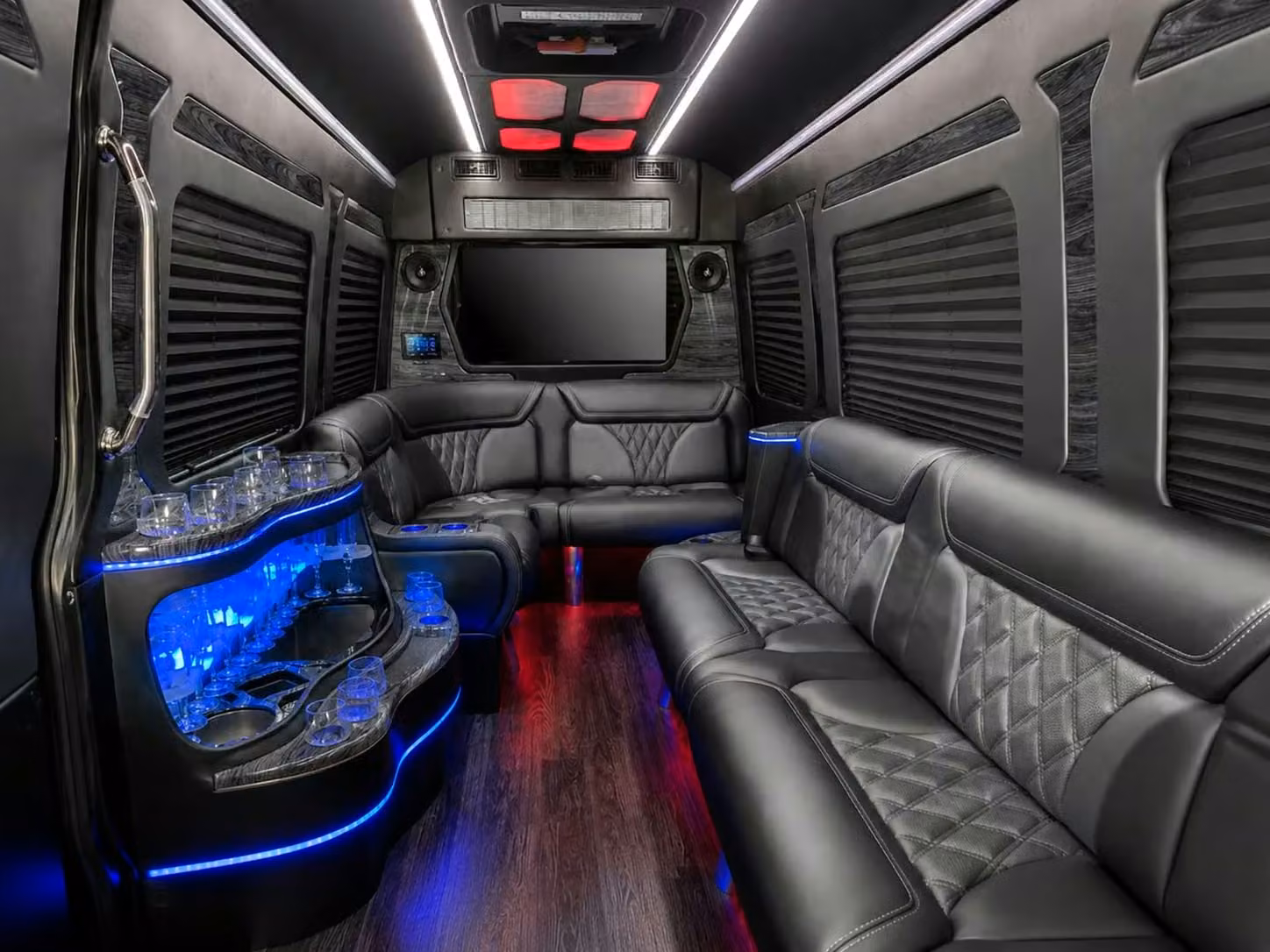 jefferson city 56 passenger long distance charter buses with onboard restrooms