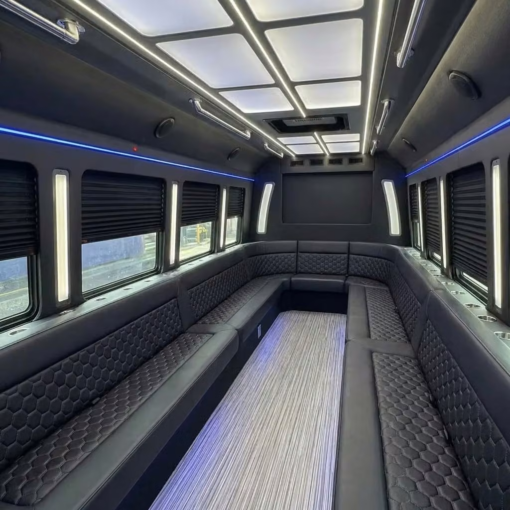 jefferson city party bus wraparound seating