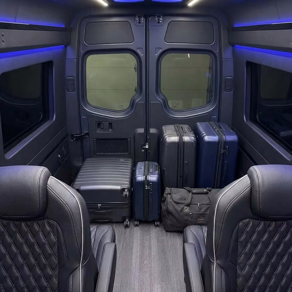 jefferson city sprinter van rental with driver luggage area