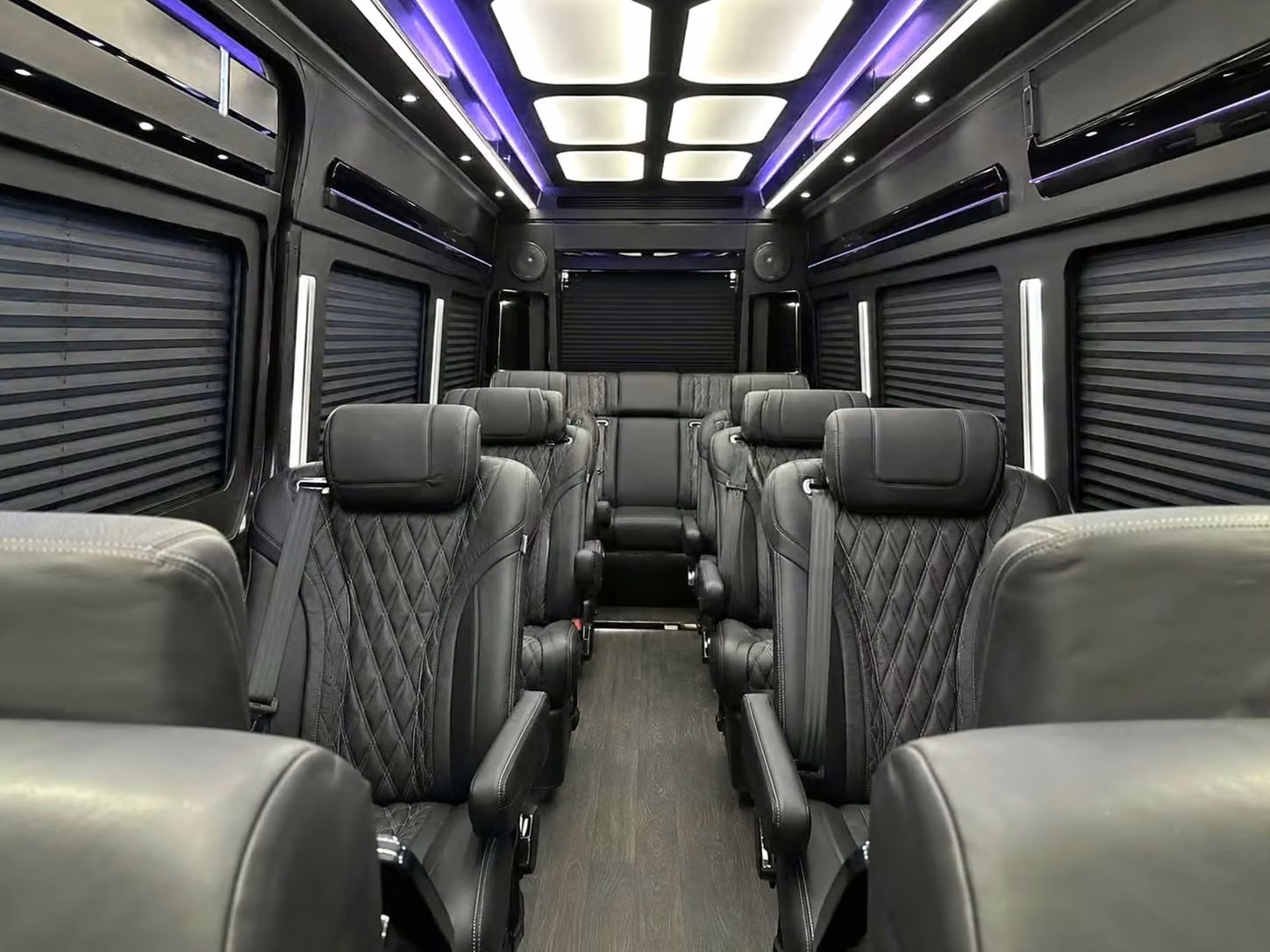 jefferson city sprinter van rental with driver reclining seats