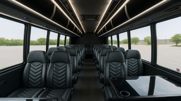 Interior of Charter Bus Company Jefferson City's 18 Passenger Minibus in Jefferson City