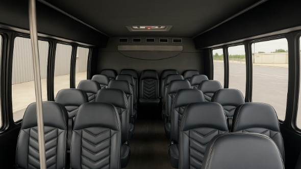 Interior of Charter Bus Company Jefferson City's 25 Passenger Mini bus in Jefferson City