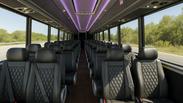 Interior of Charter Bus Company Lee's Summit's 30 Passenger Minibus in Lee's Summit