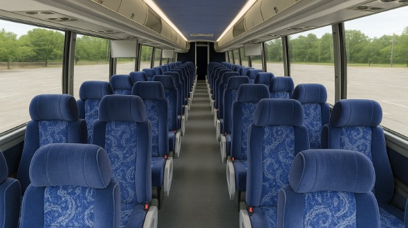 Interior of Charter Bus Company Lee's Summit's 50 Passenger Charter Bus in Lee's Summit