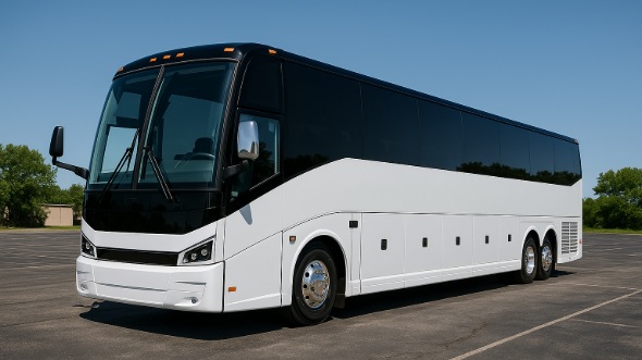 Exterior of Charter Bus Company Kansas City's 56 Passenger Charter Bus in Kansas City