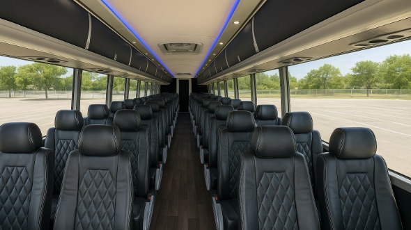 jefferson city 50 passenger charter bus inside